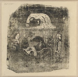 Te Atua (Tanrılar) Küçük Tabak [verso] by Paul Gauguin