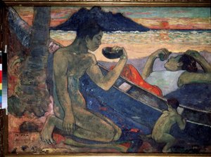 Te Vaa (Le Canoe). Peinture de Paul Gauguin (1848-1903) by Paul Gauguin