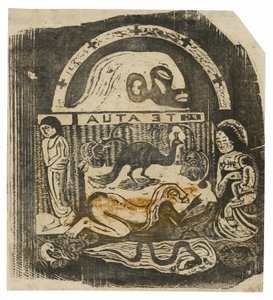 Te atua (Tanrı), Geç Ahşap Blok Baskılar Süitinden by Paul Gauguin