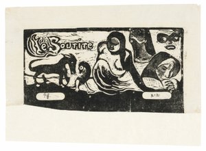 Üç Kişi, Bir Maske, Bir Tilki ve Bir Kuş, Le sourire için başlık by Paul Gauguin
