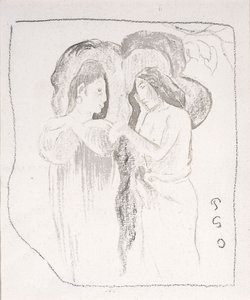 İki Tahitili Kadın, c.1894 by Paul Gauguin