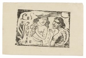 Konuşan İki Kadın, Le Sourire için başlık by Paul Gauguin