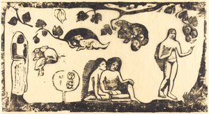 Kadınlar, Hayvanlar ve Yeşillik by Paul Gauguin