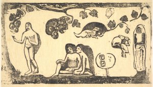 Kadınlar, Hayvanlar ve Yeşillik, 1898. by Paul Gauguin
