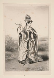 (CHATELAINE ORTA ÇAĞLAR.) by Paul Gavarni