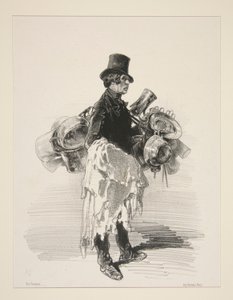 (PANS SATICI. İngiliz fizyonomisi.) by Paul Gavarni