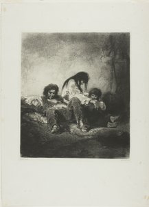 Yoksul Bir Aile by Paul Gavarni
