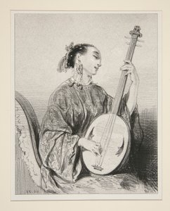 Çinli şarkıcı. by Paul Gavarni