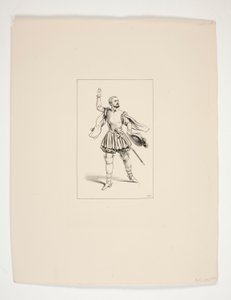 Levasseur tarafından oynanan Marcel kostümü. by Paul Gavarni