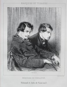 Edmond ve Jules de Goncourt, 1853. by Paul Gavarni