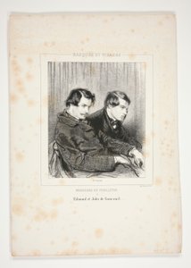 Edmond ve Jules de Goncourt by Paul Gavarni