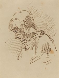 Bir Kadının Başı by Paul Gavarni