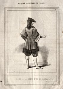 Fransa'da Kostüm Tarihi: Bir Lordu Takip Eden İnsanlar by Paul Gavarni