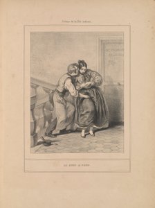 Mahrem Yaşam Sahneleri dizisinden pusu by Paul Gavarni