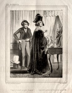 Aktrisler: Küçük bir şapka istemiştim!, 1843. by Paul Gavarni