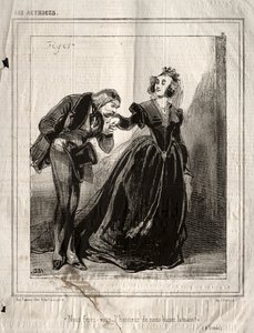 Aktrisler: Bizi Ellerimizi Öpecek Adam Yapar mısınız, 1843. by Paul Gavarni