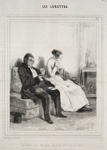Loretteler, 1842. by Paul Gavarni