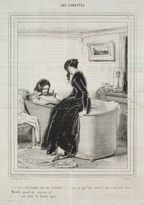 Loretteler, 1842. by Paul Gavarni