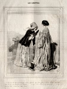 Loretteler, 1842. by Paul Gavarni