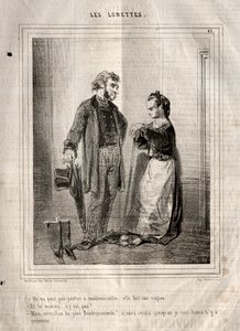 Loretteler, 1842. by Paul Gavarni