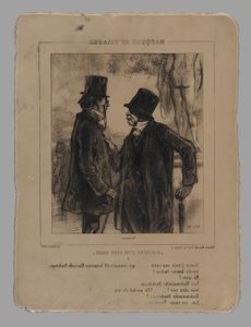 Mosieu, j için litografik taş by Paul Gavarni