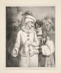 maskeli balo, d by Paul Gavarni