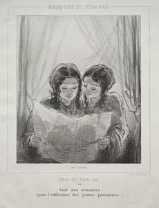 Maskeler ve Yüzler. by Paul Gavarni