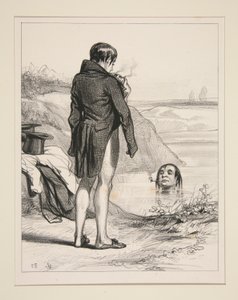 Bay JACQUES SCHWERDTFEGER, Cenaze müdürü çalışanı by Paul Gavarni
