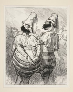 Bilmediğimiz iki dominoyla ilgileniyoruz by Paul Gavarni