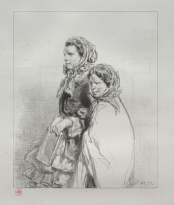 Par-ci, par-lá: Kızım şarkı söyledi, 1854-1856. by Paul Gavarni