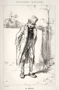 Fizyonomiler Parisienne: Au Marais, 1869. by Paul Gavarni