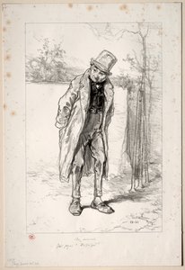 Fizyonomiler Parisiennes: Au Marais. İşte, Azor! burada!, 1857-58. by Paul Gavarni