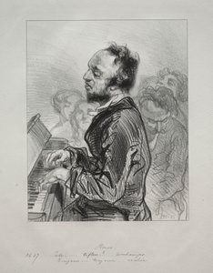 Piyano, 1853. by Paul Gavarni