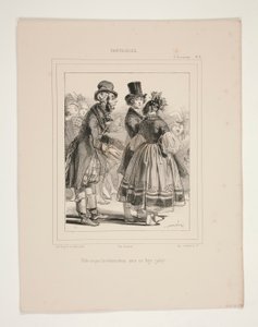 Hırsızına biraz ödünç ver, yaşlı adam, hafif bir dörtnala by Paul Gavarni