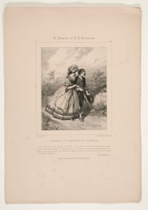 ROUSSEAU VE MADAME DE LARNAGE. by Paul Gavarni