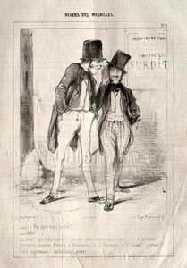Madalyaların Tersi, 1842. by Paul Gavarni