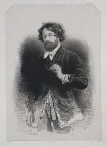 Otoportre, 1842. by Paul Gavarni