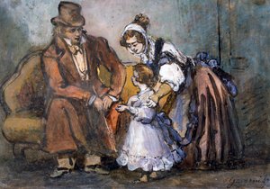 Mutlu Aile, 1847 by Paul Gavarni
