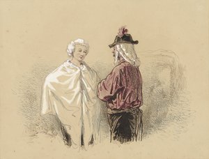 iki adam konuşuyor by Paul Gavarni