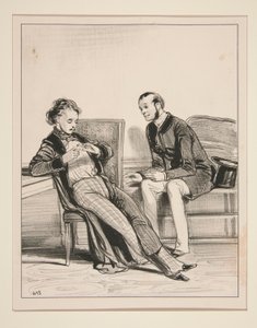 Hadi, sevgili Gustave, olabildiğince makul ol. by Paul Gavarni