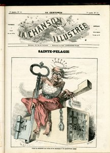 La Chanson illustree (dergi), 52 numara, Renklerde Hiciv: Sainte Pelagie - Cumhuriyetçi, Hapishaneler, Sainte Pelagie - Hadol tarafından illüstrasyon (1835-1875) by Paul Hadol