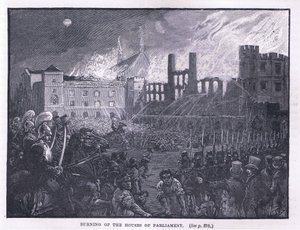 Parlamento Binalarının Yakılması 1834 by Paul Hardy