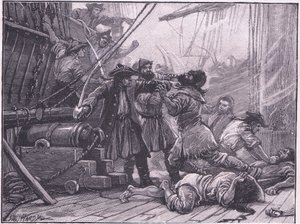 Bir Amerikan kaçakçılık gemisini yakalayan gelir kesiciler by Paul Hardy