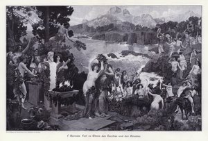 Bacchus ve Ariadne Onuruna Ziyafet (gravür) by Paul Jean Gervais