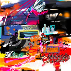 Paris Mob, 2023 (dijital sanat) by Paul Kempton