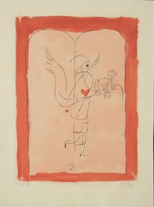 Bir Dahi Küçük Bir Kahvaltı Sunar, 1920. by Paul Klee