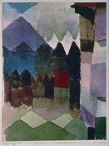 Franz Marc'ın Bahçesinde Fohn Rüzgarı by Paul Klee