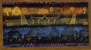 seviyede bahçe; ovada bahçe by Paul Klee