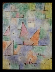 Yelkenli gemilerle liman by Paul Klee