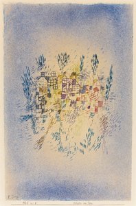 Parkın yanındaki evler. by Paul Klee